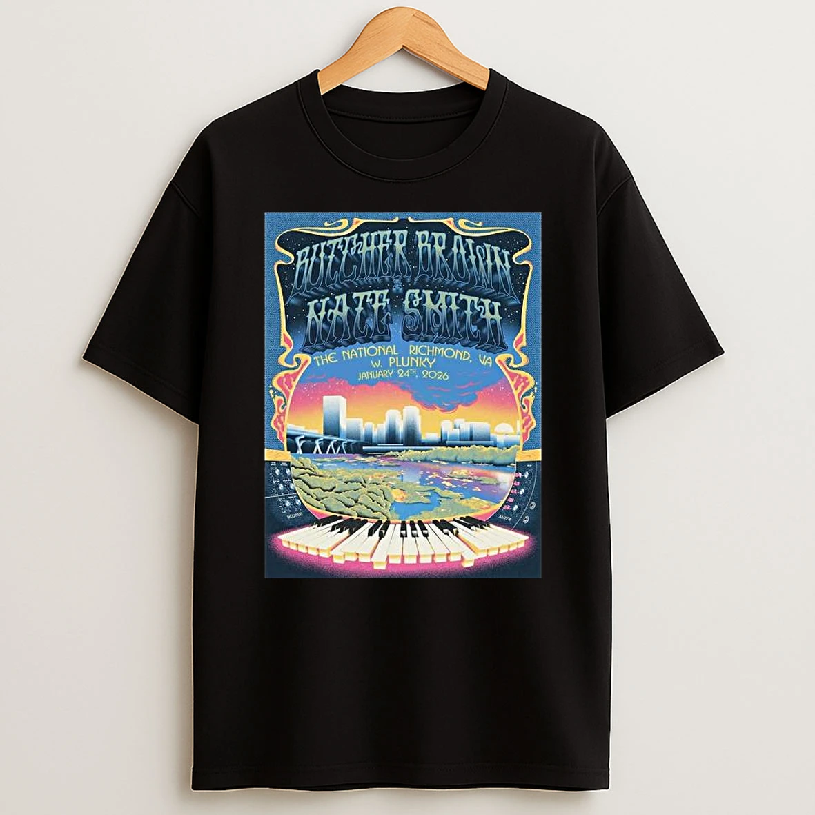 Butcher Brown And Nate Smith Richmond Virginia 2026 Event At The National On January 24 2026 T Shirt