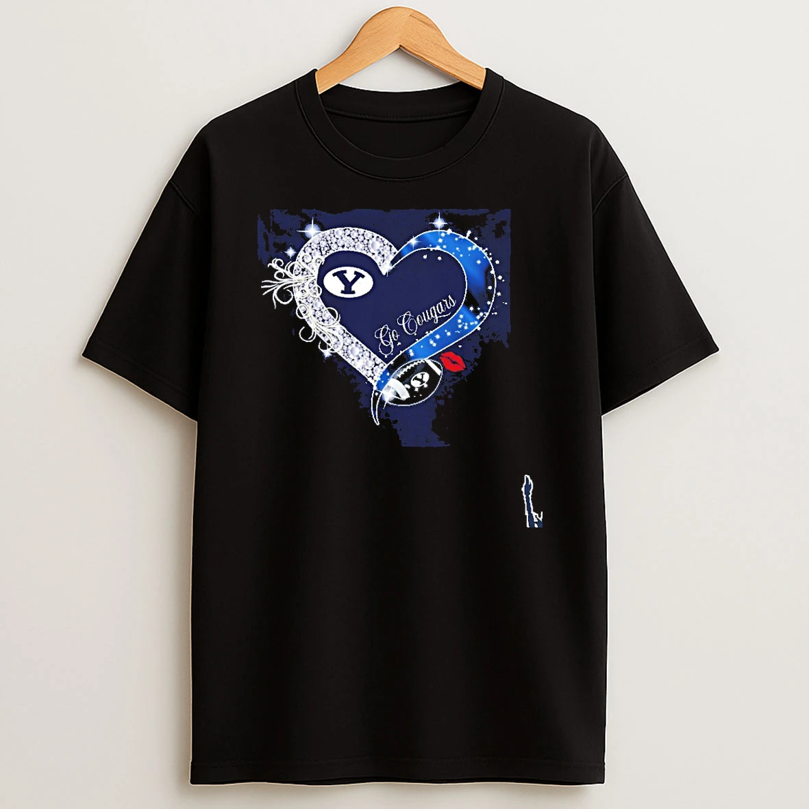 Byu Heart Go Cougars Baseball T Shirt