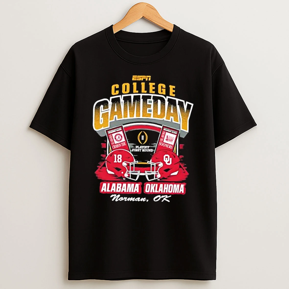 Cfp 25 26 Alabama Vs Oklahoma Norman Ok 1st Round Ticket T Shirt