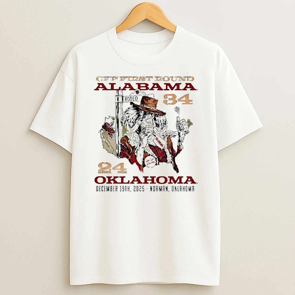 Cfp First Round Alabama Oklahoma December 19th 2025 Norman Oklahoma T Shirt
