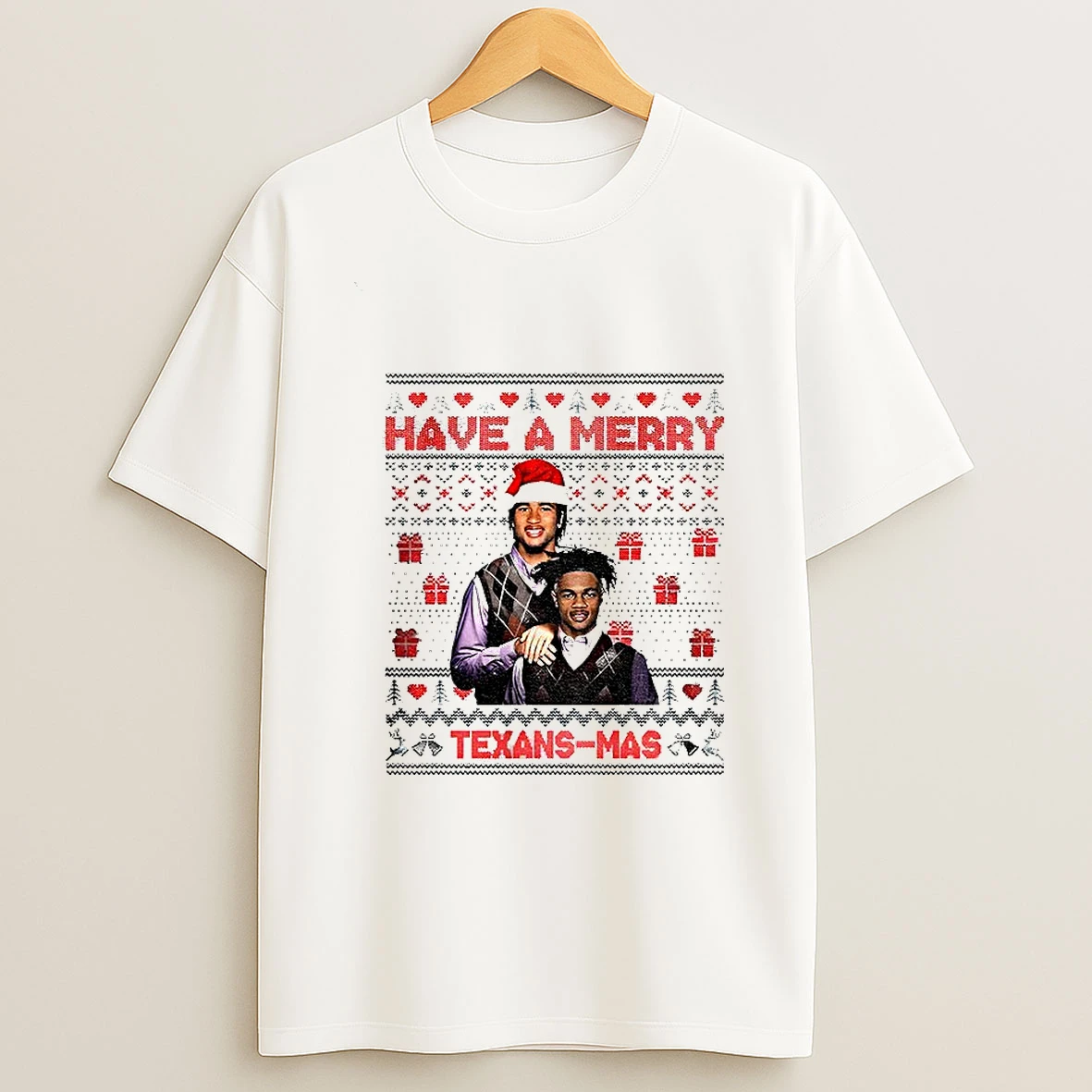 Cj Stroud And Tank Dell Houston Texans Stepbrothers Have A Merry Texans Mas Christmas T Shirt