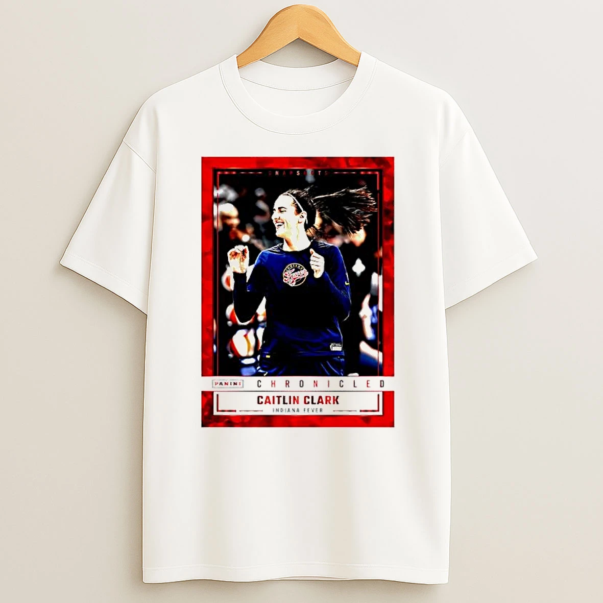 Caitlin Clark Indiana Fever Chronicled Basketball 2025 Panini Card T Shirt