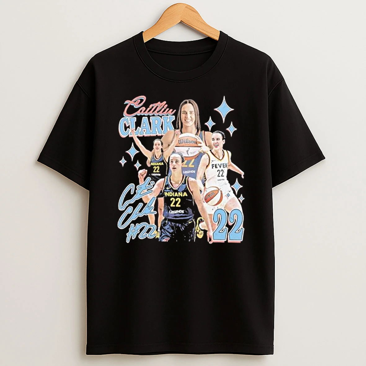 Caitlin Clark Indiana Fever Womens Basketball Vintage Graphic T Shirt