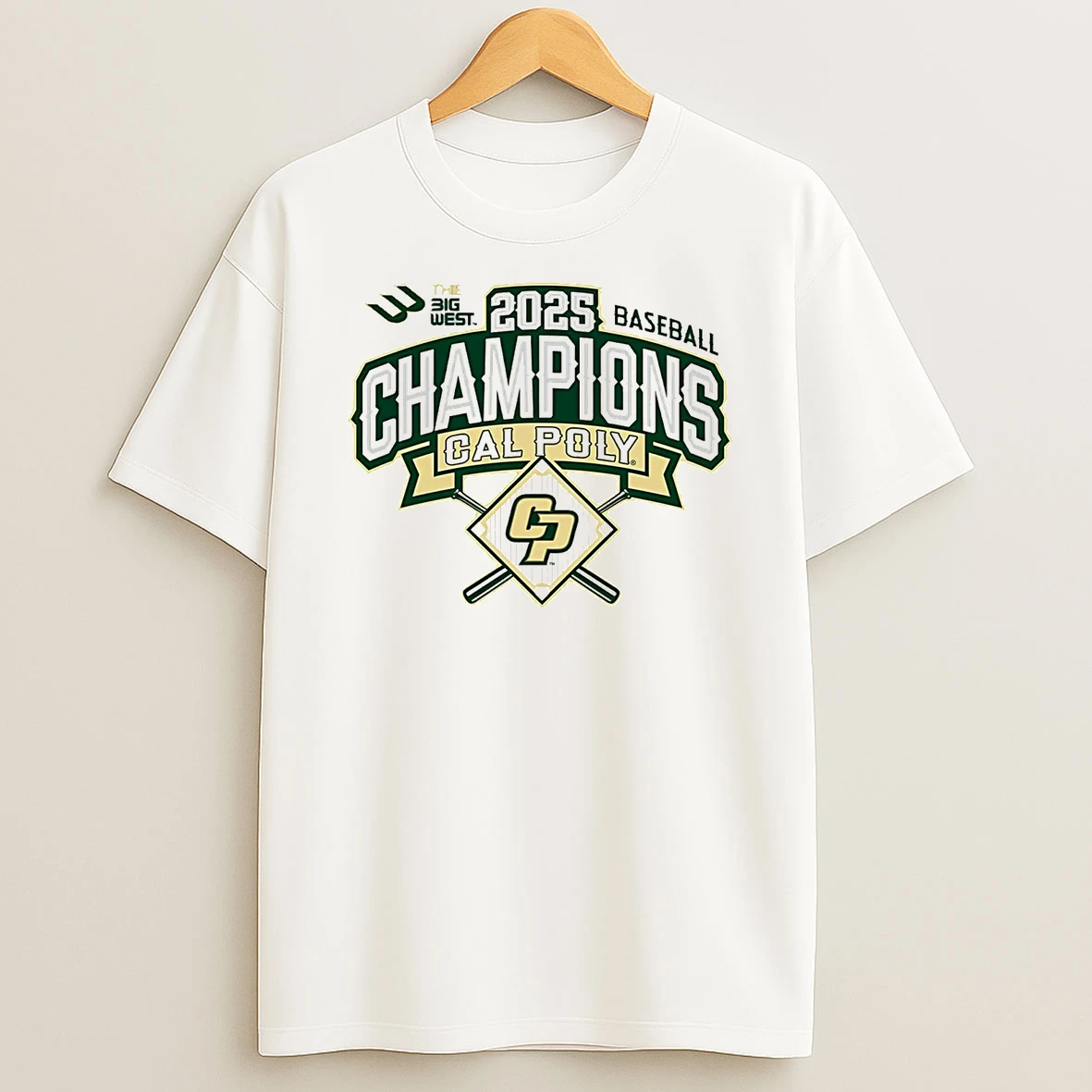 Cal Poly Mustangs 2025 Baseball Big West Tournament Champions T Shirt