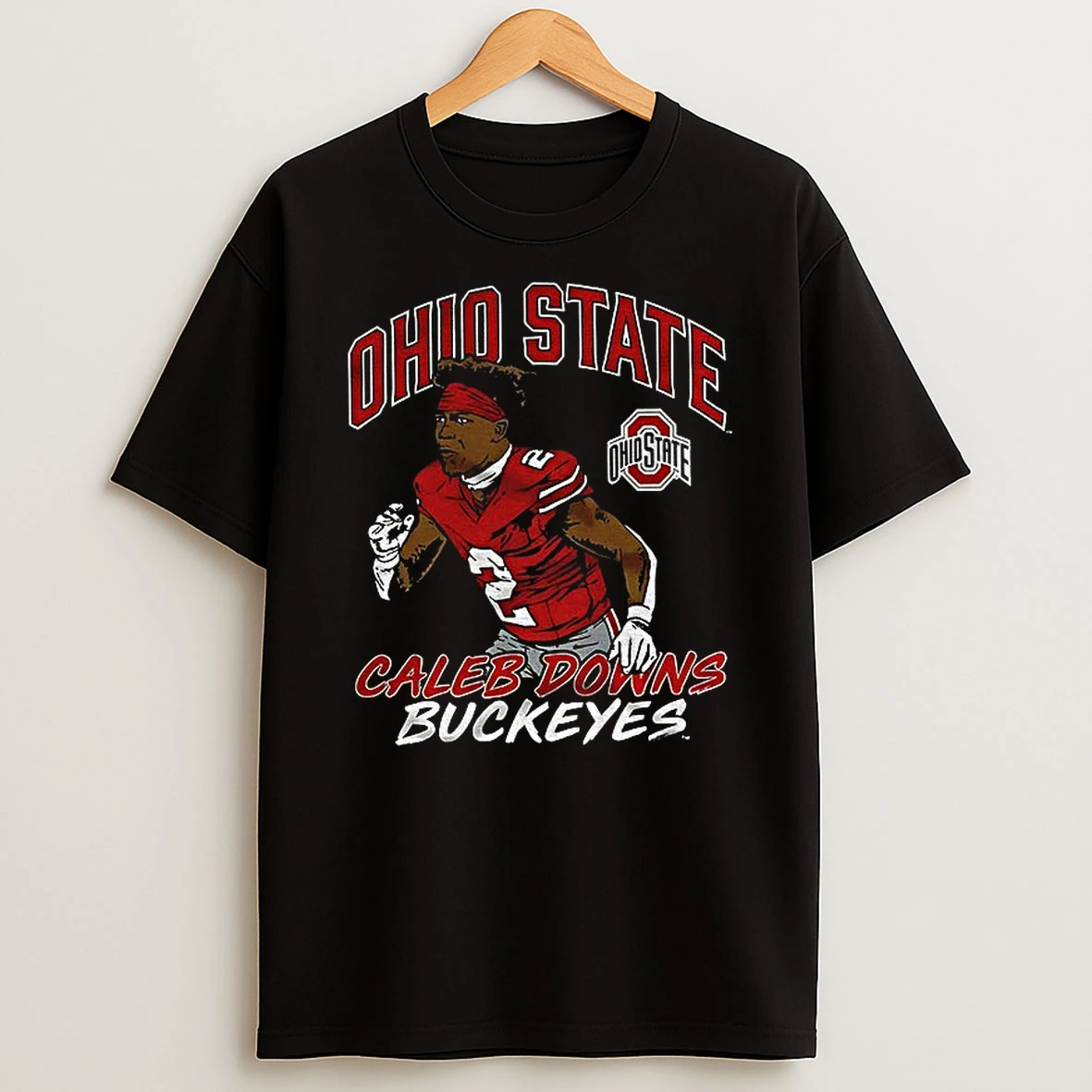 Caleb Downs Running 2 Ohio State Buckeyes Football 2025 T Shirt