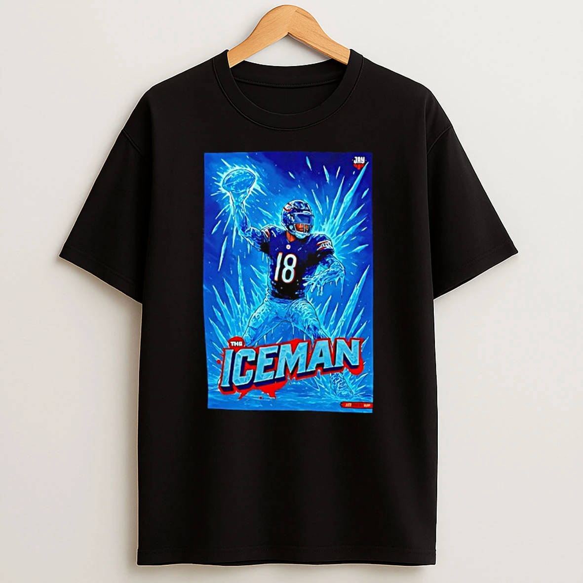 Caleb Williams Chicago Bears Iceman Graphic T Shirt