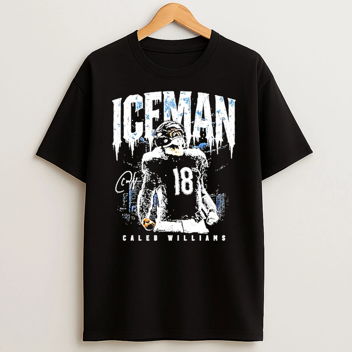 Caleb Williams Chicago Bears Iceman Signature T Shirt