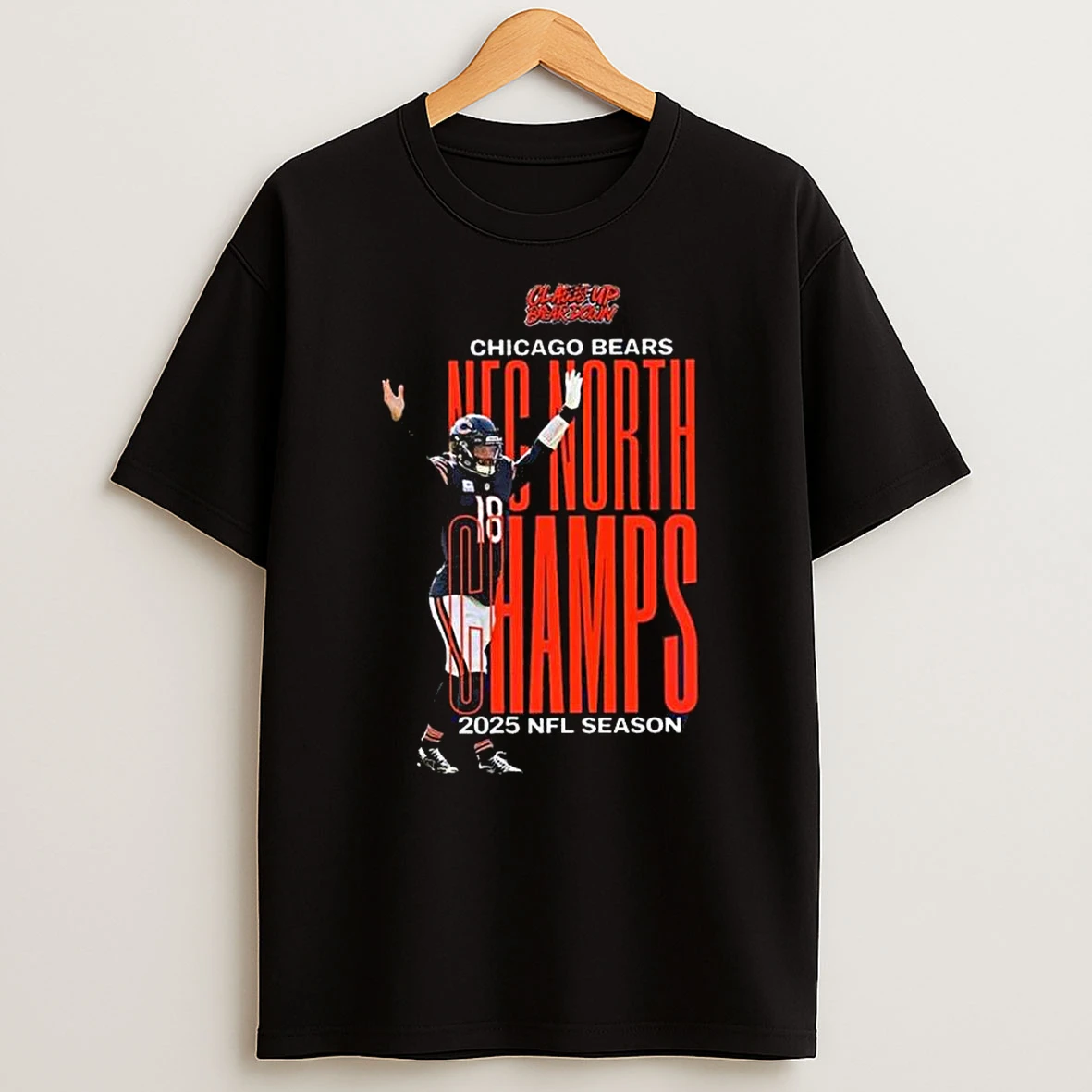 Caleb Williams Chicago Bears Nfc North Champions Nfl 2025 Vertical Power T Shirt