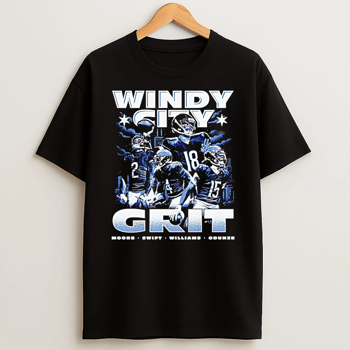 Caleb Williams Chicago Bears Windy City Grit Graphic T Shirt