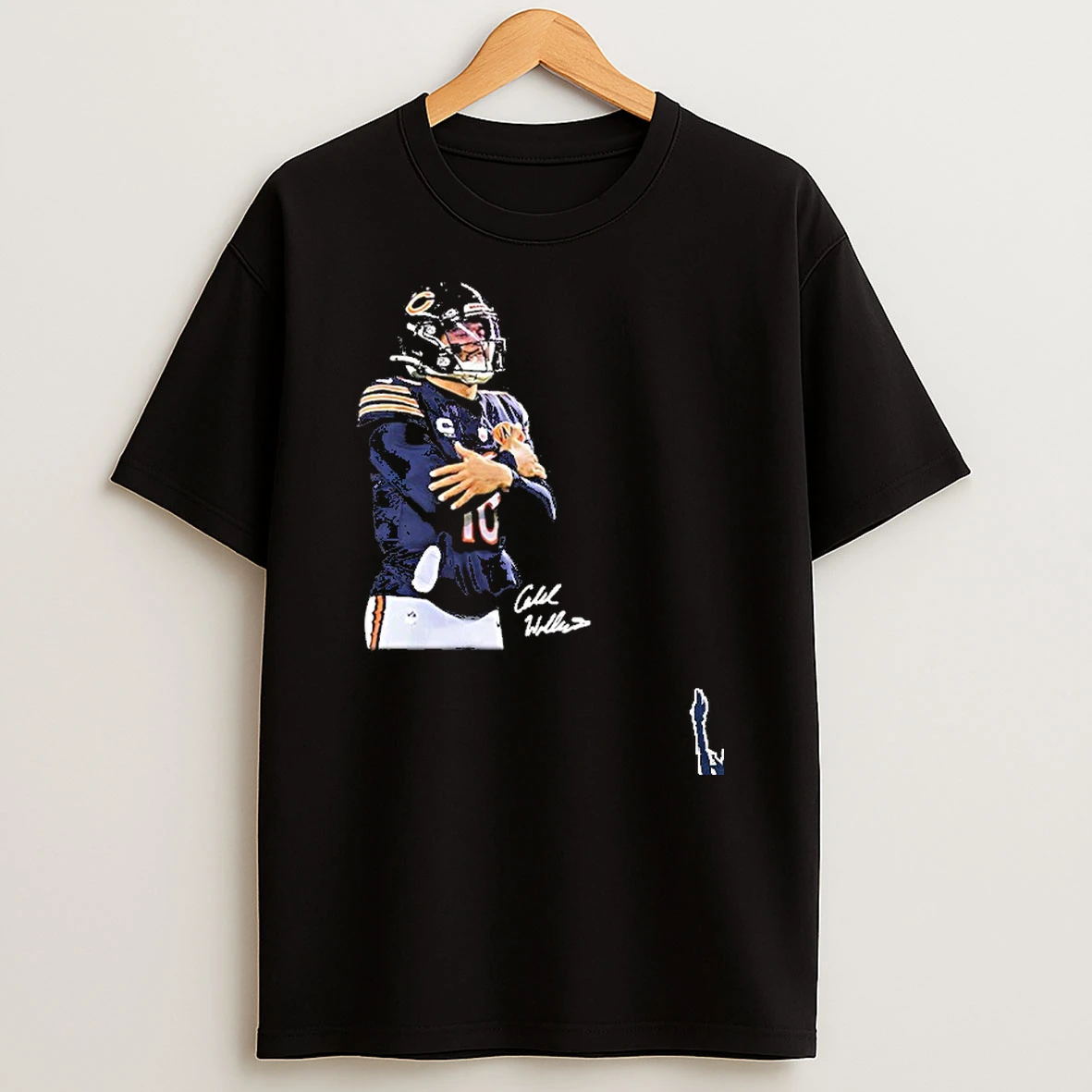 Caleb Williams Cold With Signature Chicago Bears T Shirt
