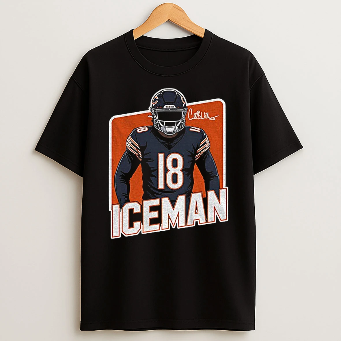 Caleb Williams Iceman 18 Chicago Bears Nfl Football 2025 Signature T Shirt