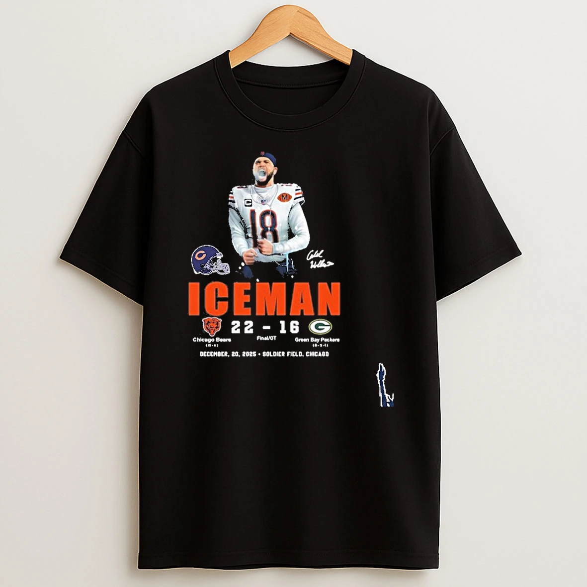 Caleb Williams Iceman Bears 22 16 Packers T Shirt