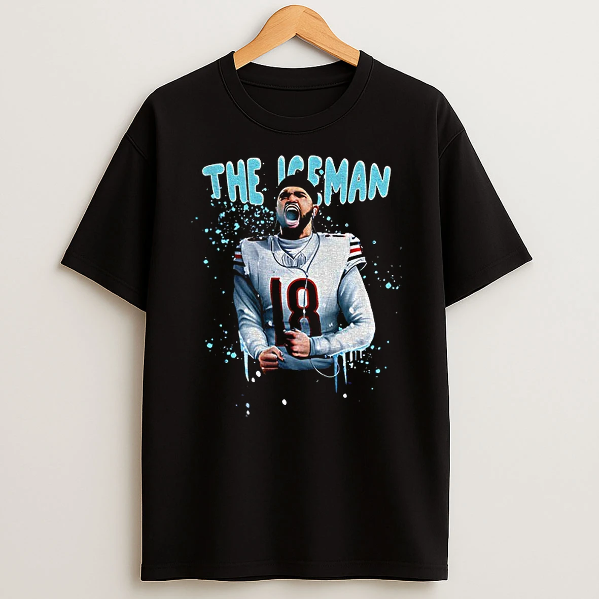 Caleb Williams The Iceman Scream Chicago Bears Football 2025 Winter T Shirt