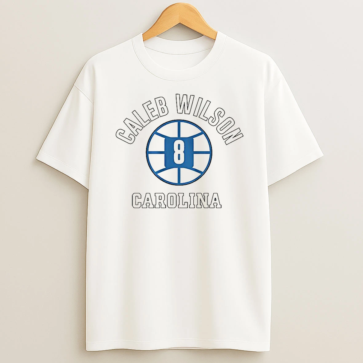Caleb Wilson North Carolina Tar Heels Basketball Name Number 8 Ball T Shirt