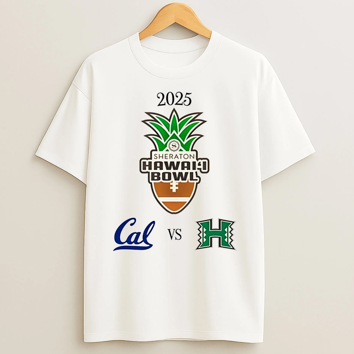 California Golden Bears Vs Hawaii Rainbow Warriors 2025 Hawaii Bowl T Shirt