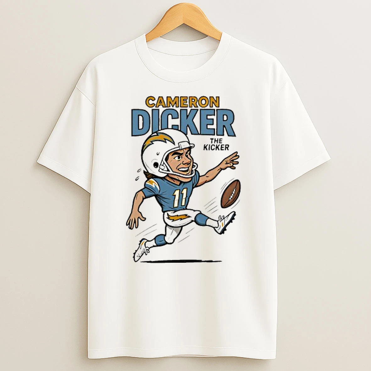 Cameron Dicker The Kicker Vintage Retro Caricature T Shirt