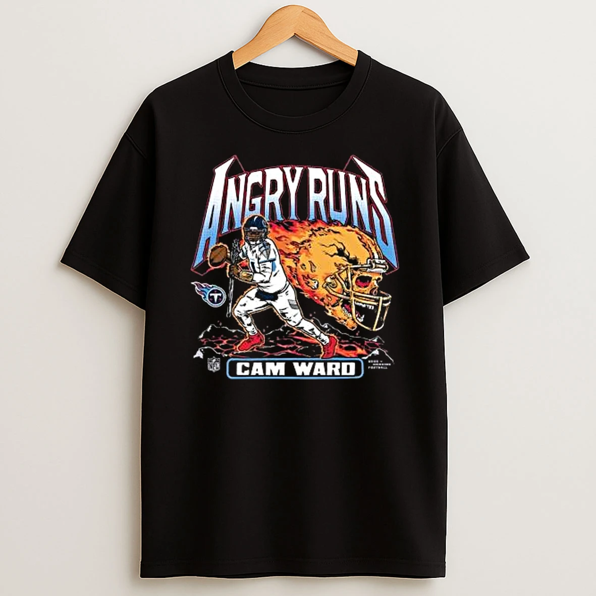 Cameron Ward Tennessee Titans Angry Runs Player Graphic Tri Blend T Shirt