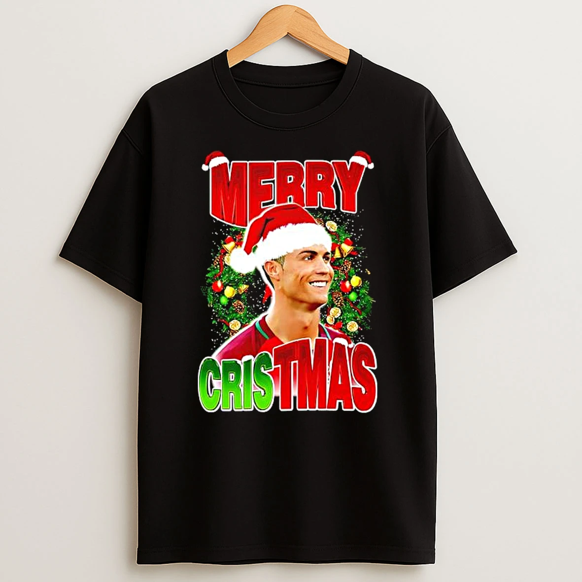 Camiseta De Natal Cristiano Ronaldo Merry Christmas Cristmas T Shirt