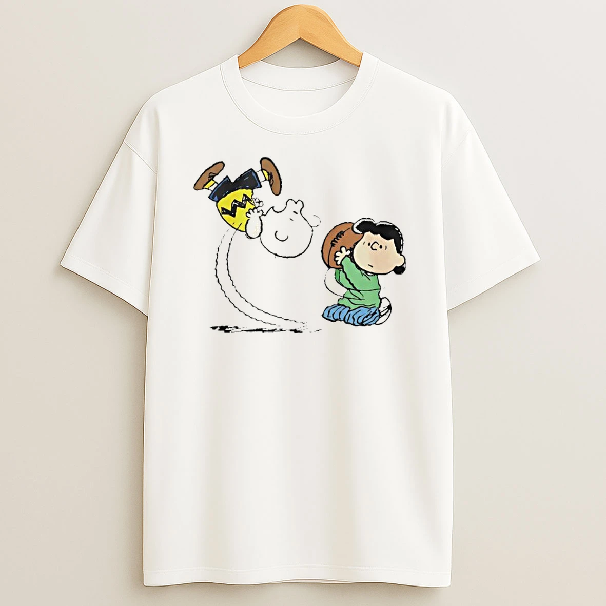 Can I Kick It Charlie Brown Vs Lucy Aarhg Graphic T Shirt