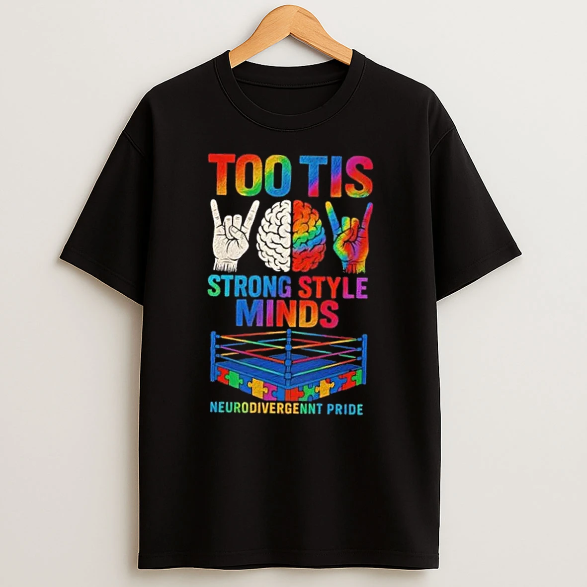 Captain Autism Strong Style Minds T Shirt