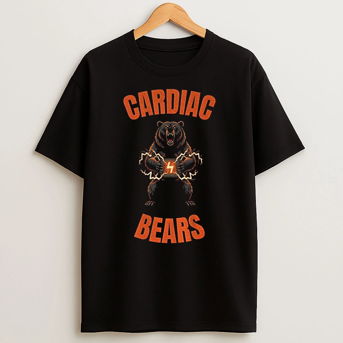 Cardiac Bears Chicago Bears Mascot Electric Bear Heart T Shirt