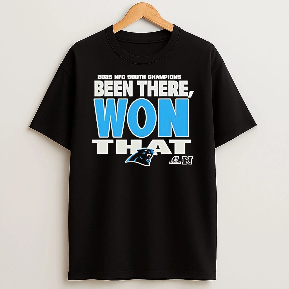 Carolina Panthers 2025 Nfc South Champions Been There Won That Playoffs T Shirt