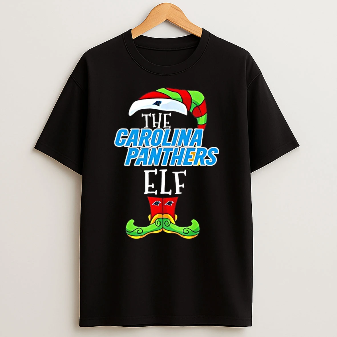 Carolina Panthers Christmas Elf T Shirt