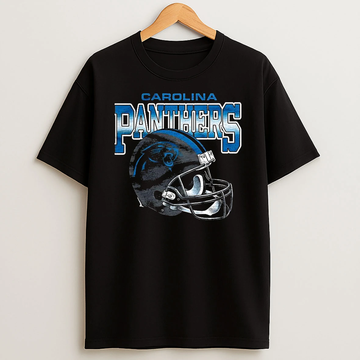 Carolina Panthers Nfl Logo Gradient Helmet Football Lover T Shirt