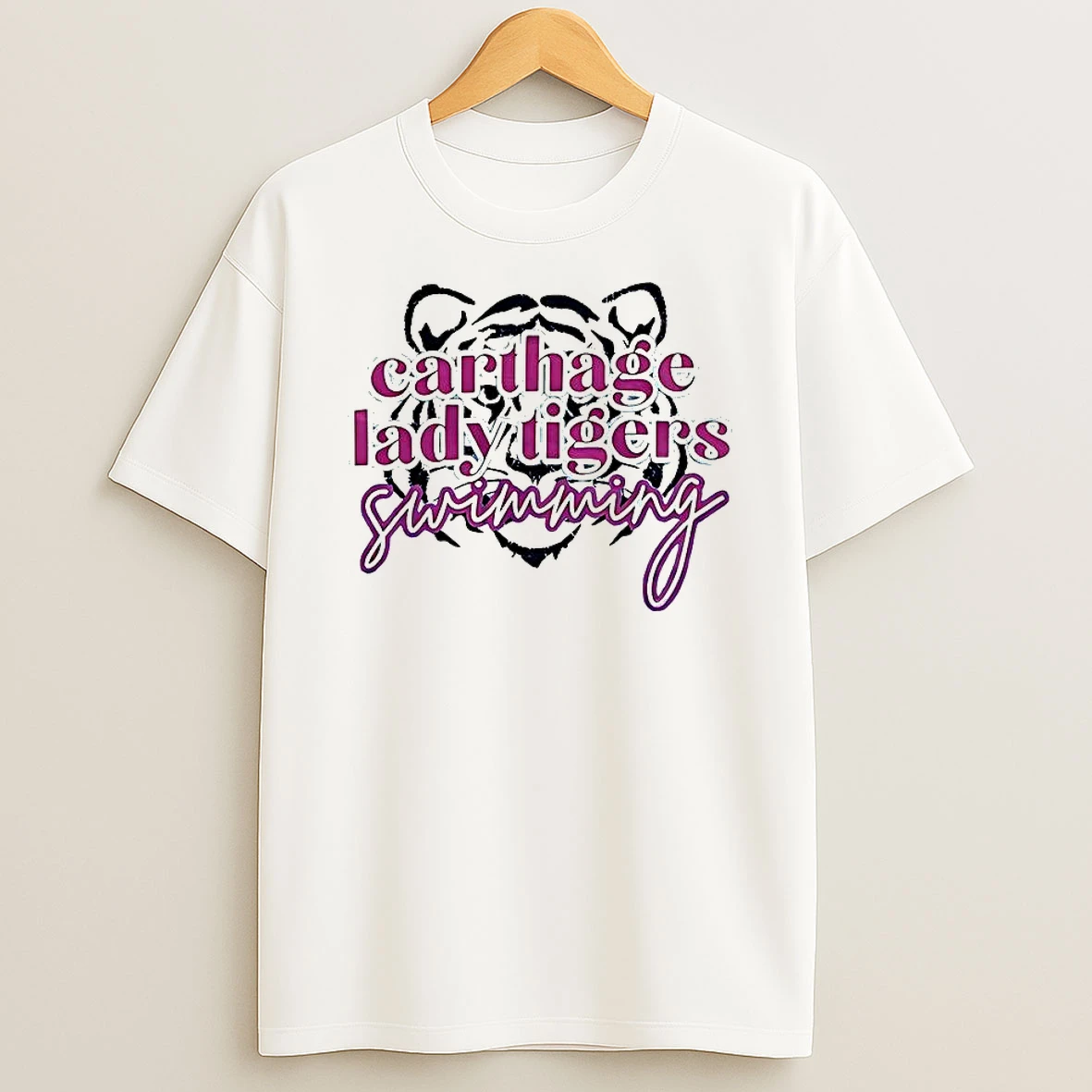 Carthage Lady Tiger Swimming T Shirt