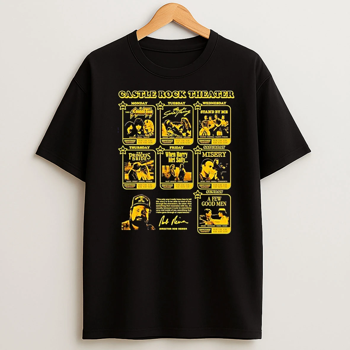 Castle Rock Theater Director Rob Reiner Includes Films T Shirt