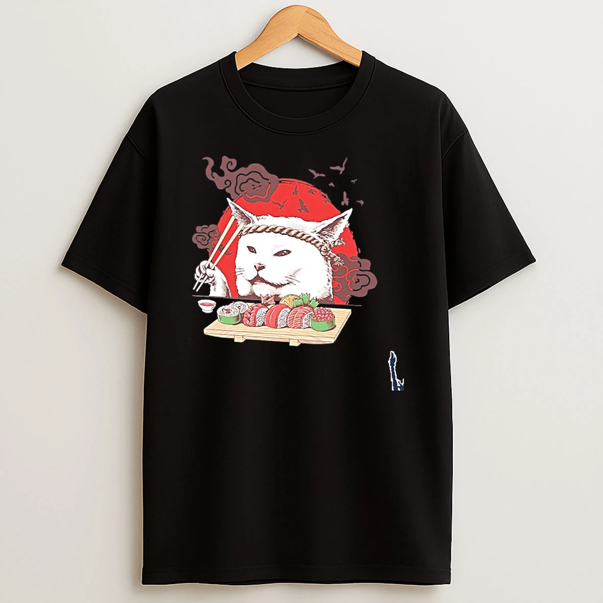 Cat Eating Sushi T Shirt