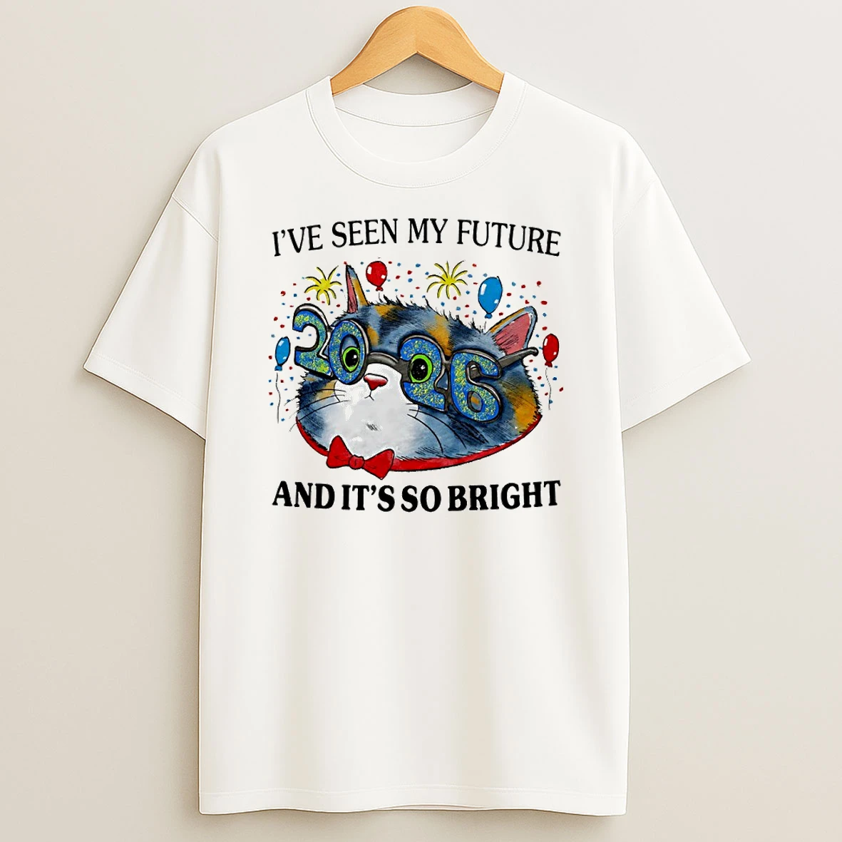 Cat Ive Seen My Future 2026 And Its So Bright Circle T Shirt