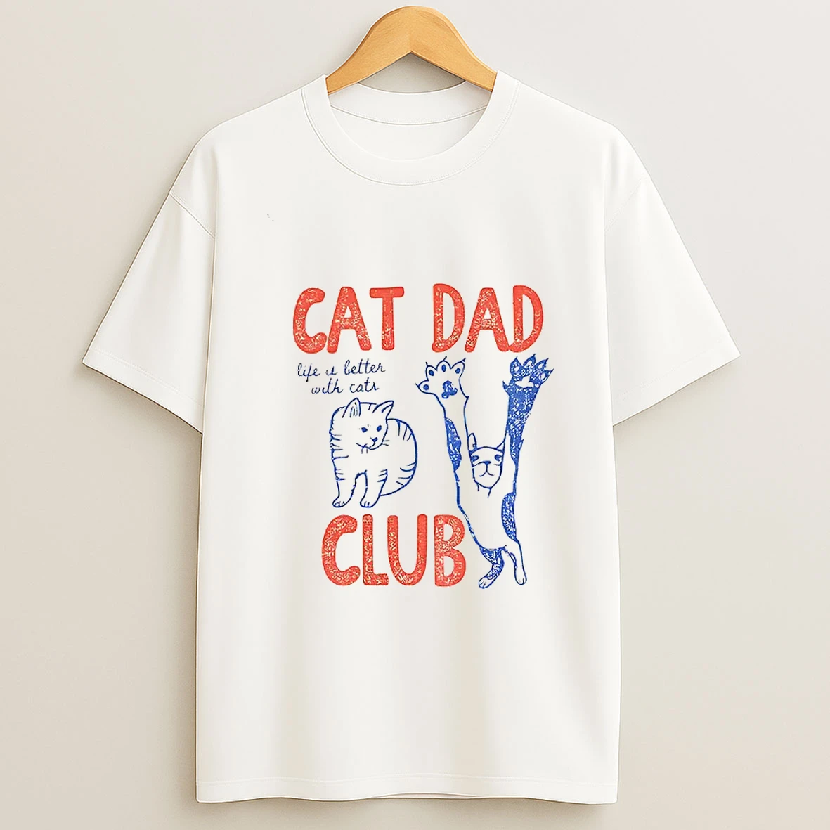 Cat Dad Club Life It Letter With Cats T Shirt