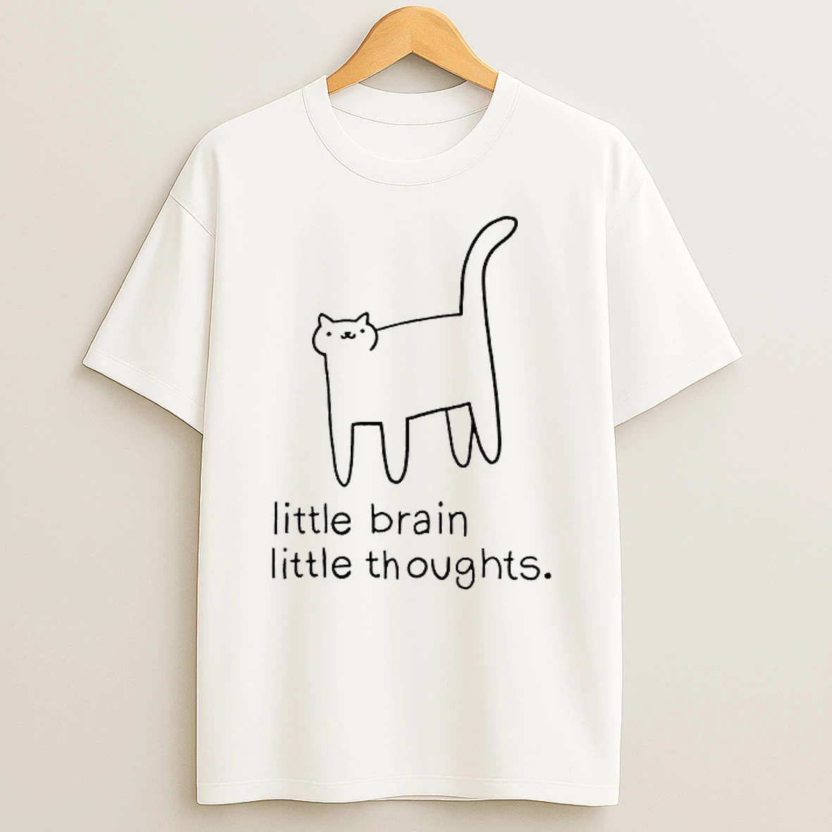 Cats Little Brain Little Thoughts Graphic T Shirt