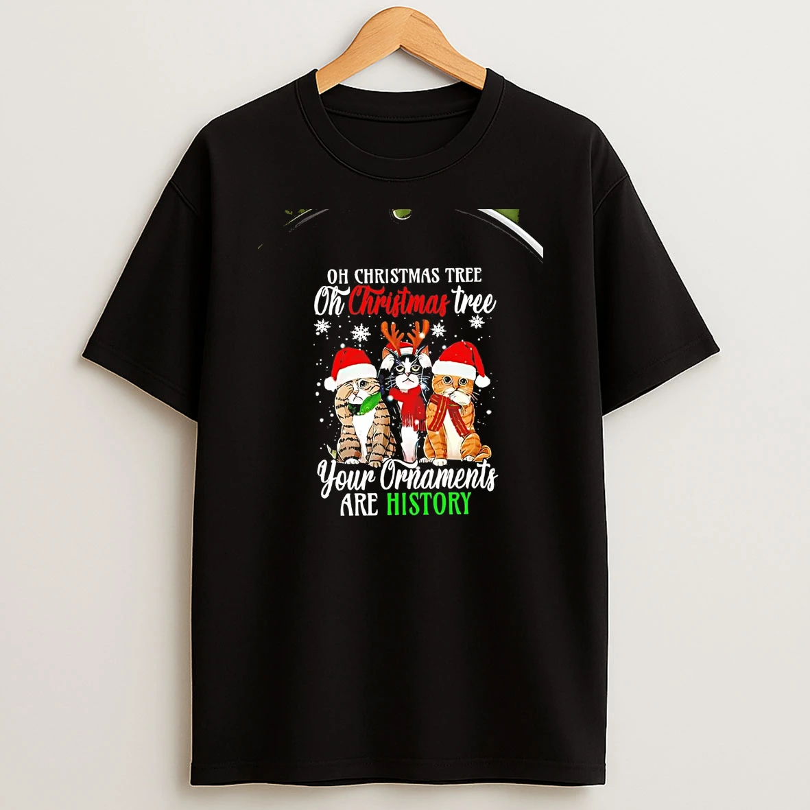 Cats Oh Christmas Tree Your Ornaments Are History Chriast T Shirt