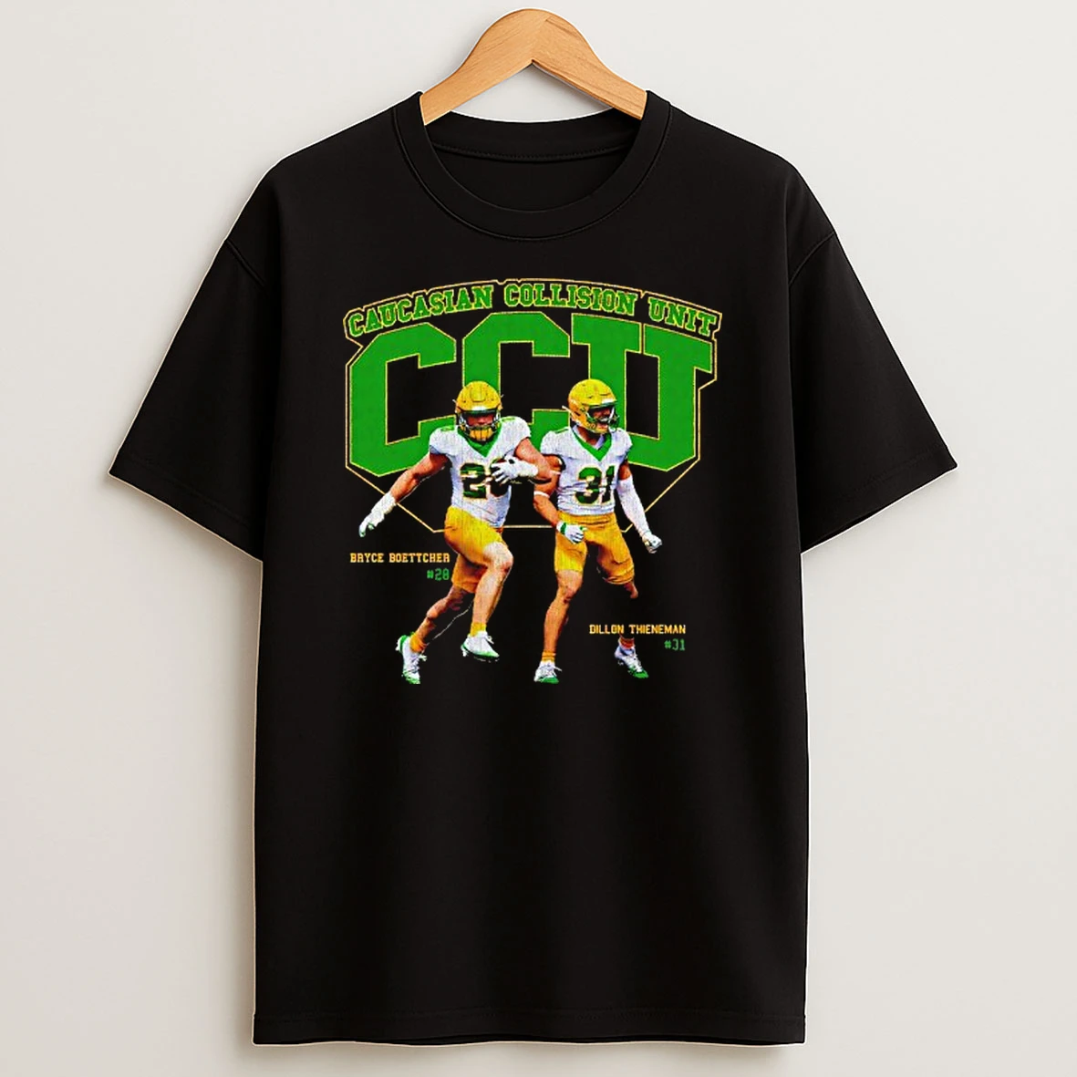 Caucasian Collision Unit Ccu Oregon Ducks Bryce Boettcher And Dillon Thieneman T Shirt
