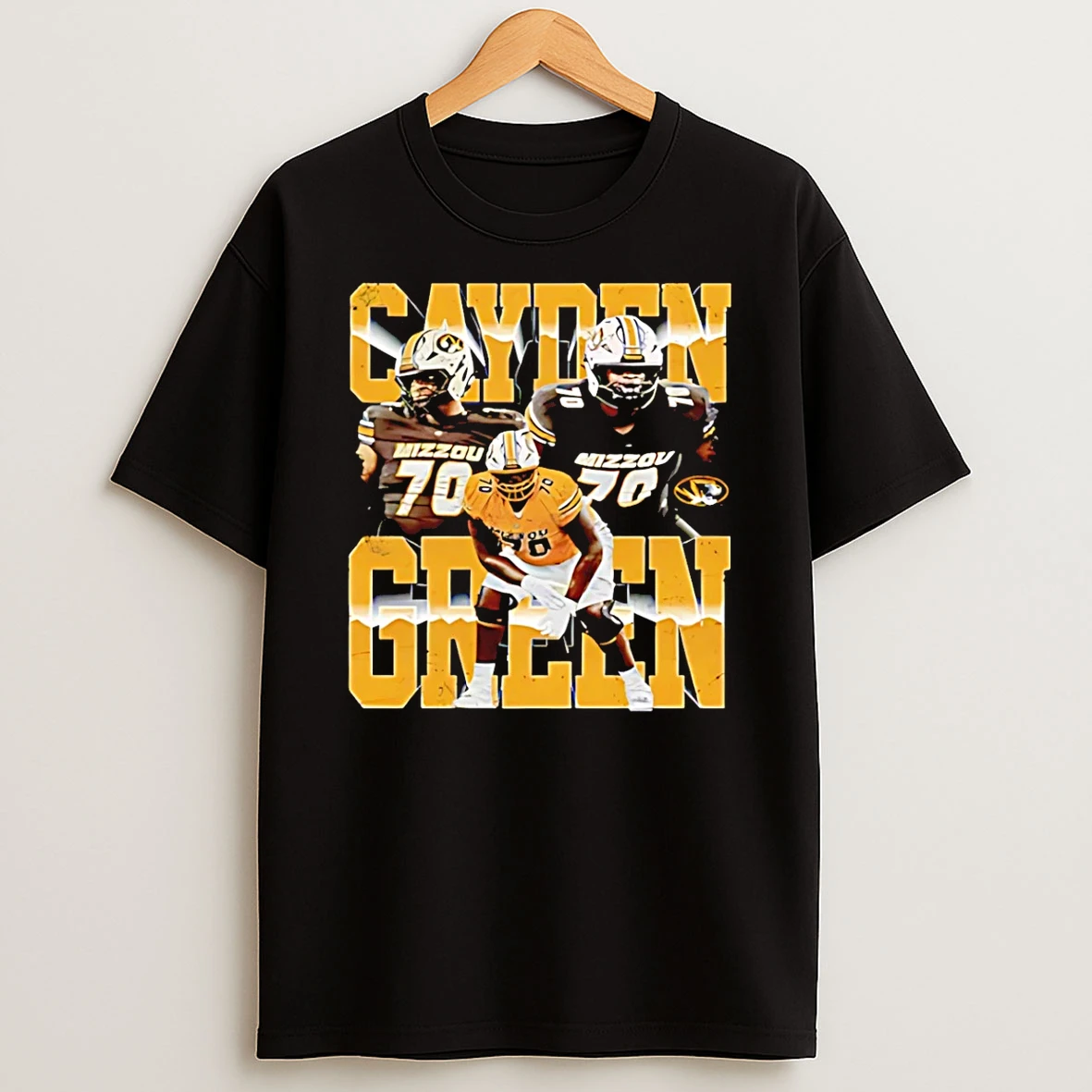Cayden Green Mizzou Tigers Player Collage T Shirt