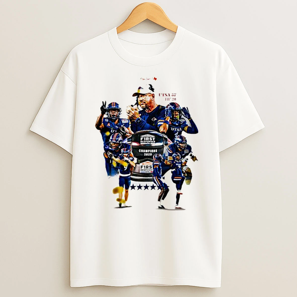 Celebrates Utsa Roadrunners Champions First Responder Bowl Champions 2025 T Shirt