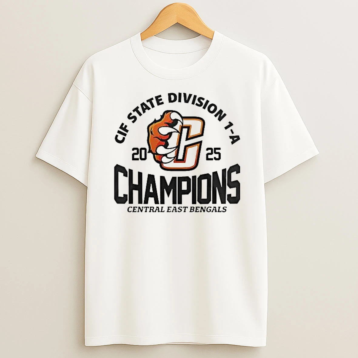 Central East Bengals 2025 Cif State Division 1 A Champions T Shirt