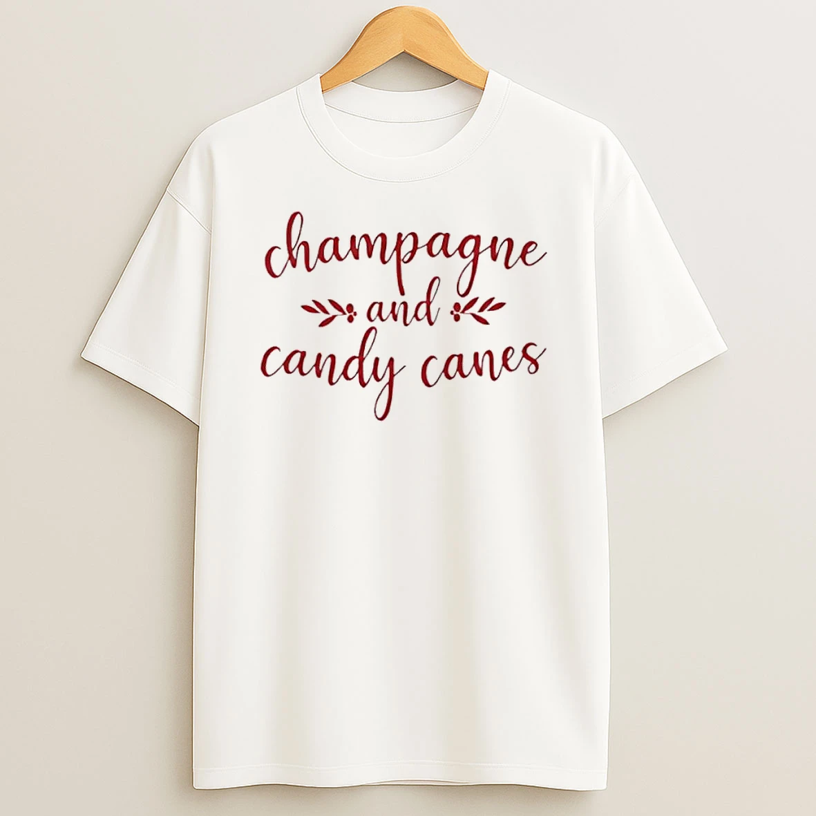 Champagne And Candy Canes T Shirt