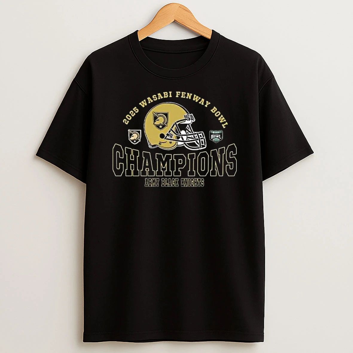 Champions 2025 Fenway Bowl Army Black Knights Football The Champions 2025 Wasabi Fenway Bowl Helmet T Shirt