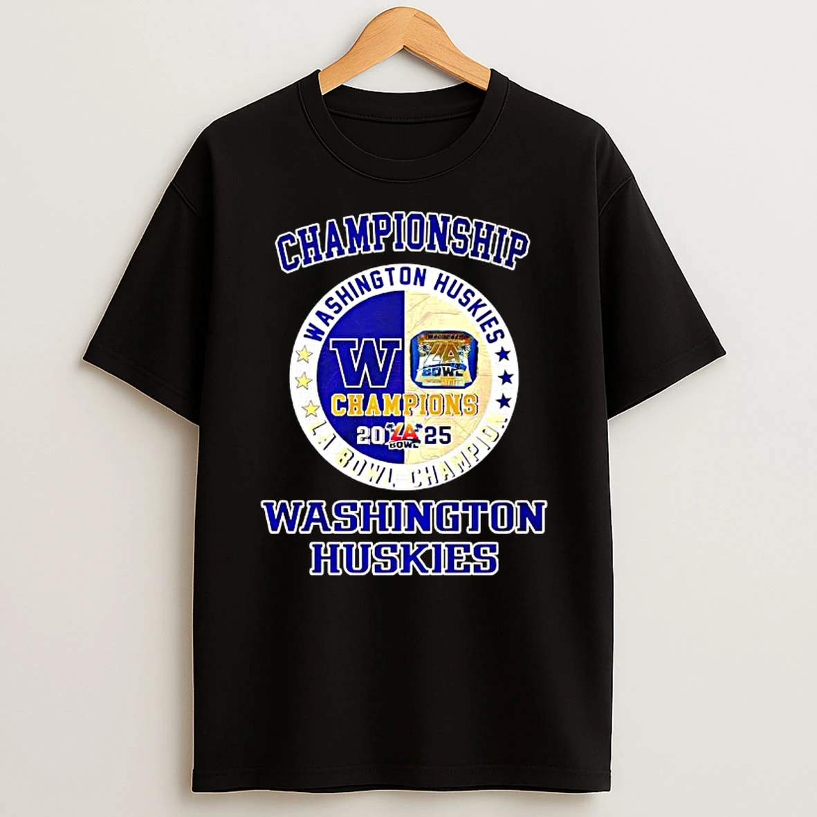 Championship Washington Huskies La Bowl Champion 2025 T Shirt