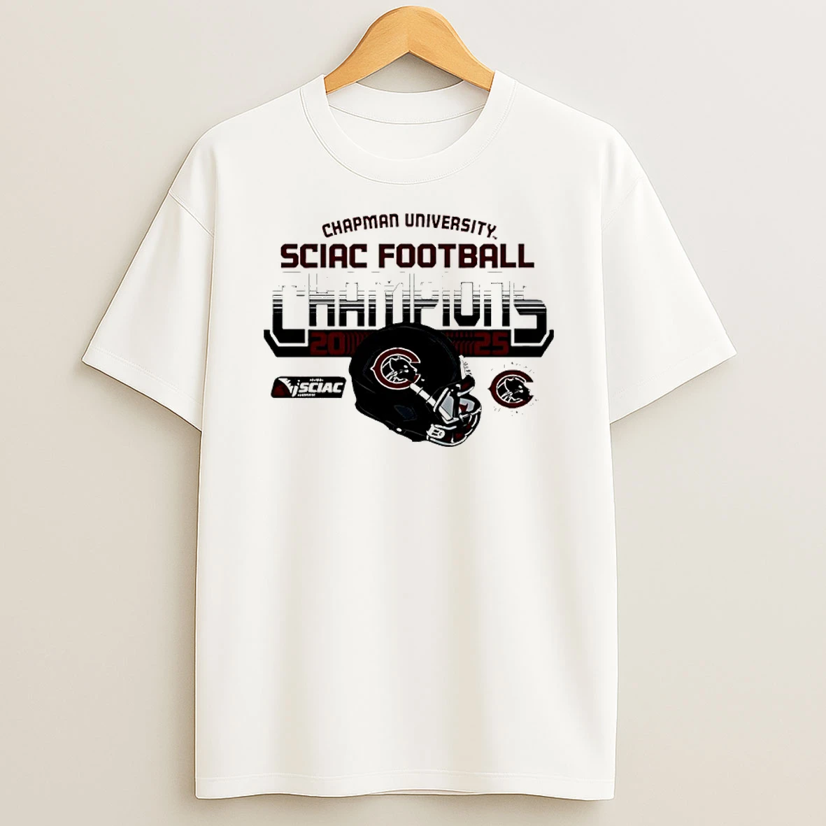 Chapman University Football 2025 Sciac Champions T Shirt