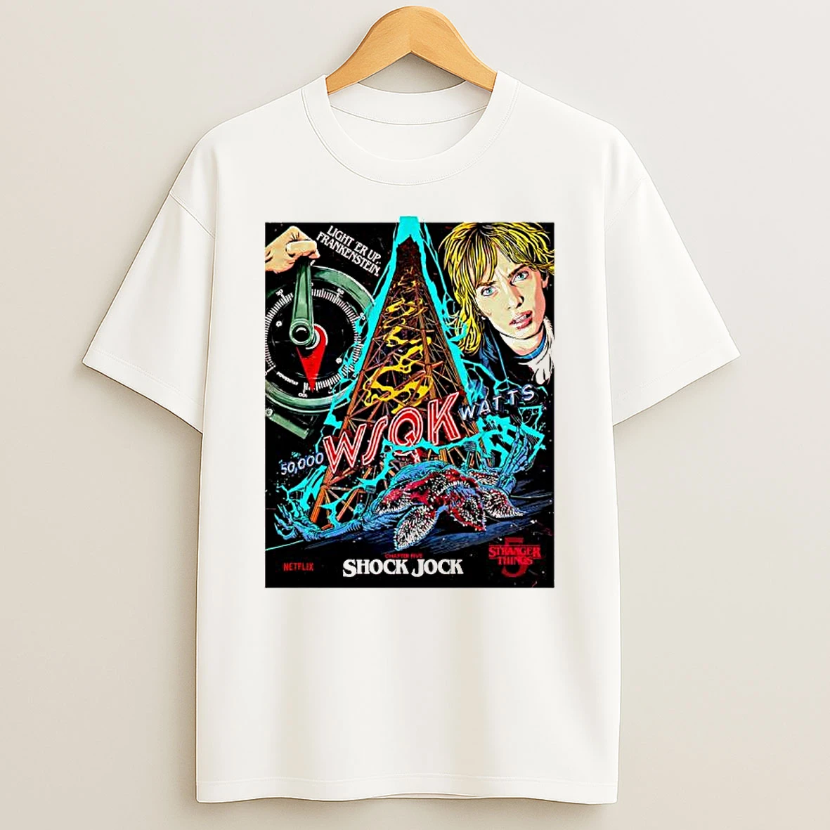 Chapter Five Shock Jock Netflix Series Stranger Things Season 5 T Shirt