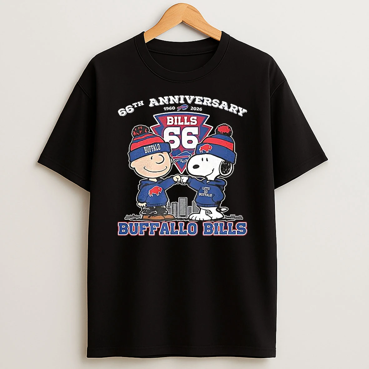 Charlie Brown And Snoopy X Buffalo Bills 66th Anniversary Thank You For The Memories 2026 T Shirt