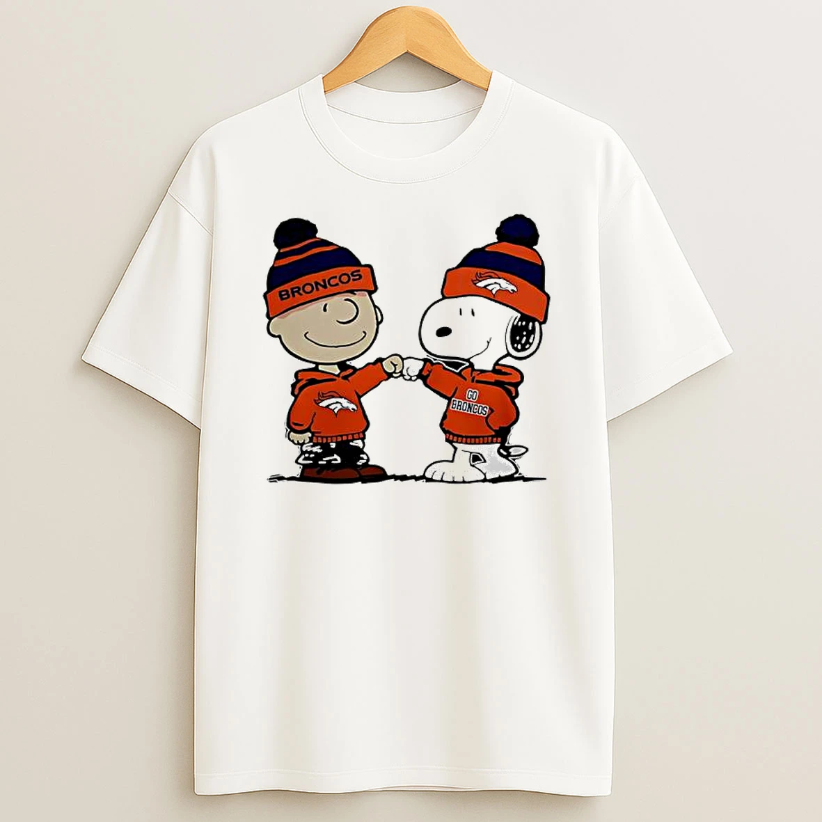 Charlie Brown And Snoopy X Denver Broncos Suit Go Broncos T Shirt