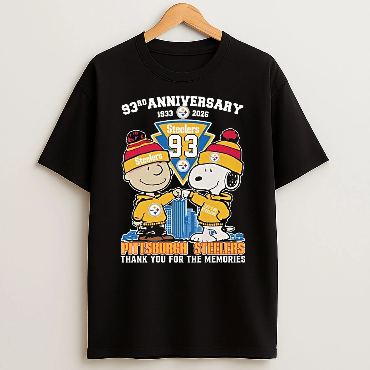 Charlie Browns And Snoopy X Pittsburgh Steelers 93th Anniversary 1933 2026 Thank You For The Memories T Shirt