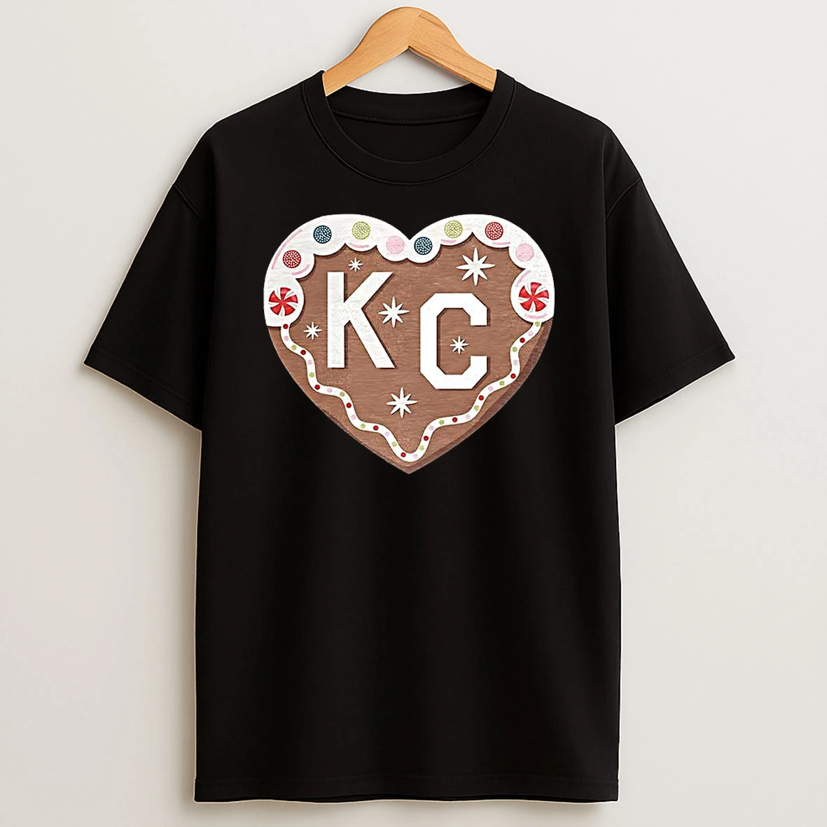 Charlie Hustle Kc Heart Gingerbread T Shirt