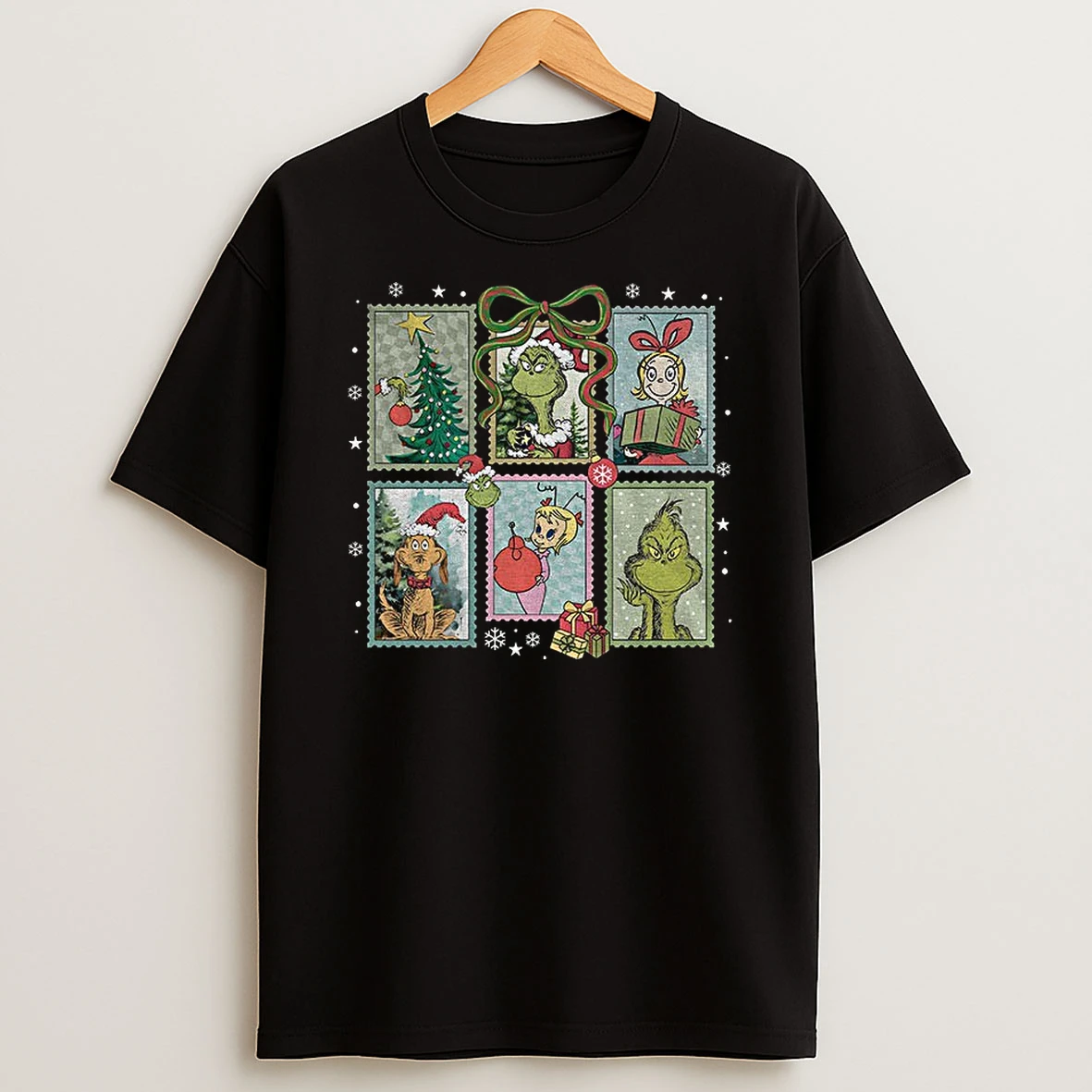 Checkered Grinch Max Cindy Lou Who Merry Christmas 2025 T Shirt