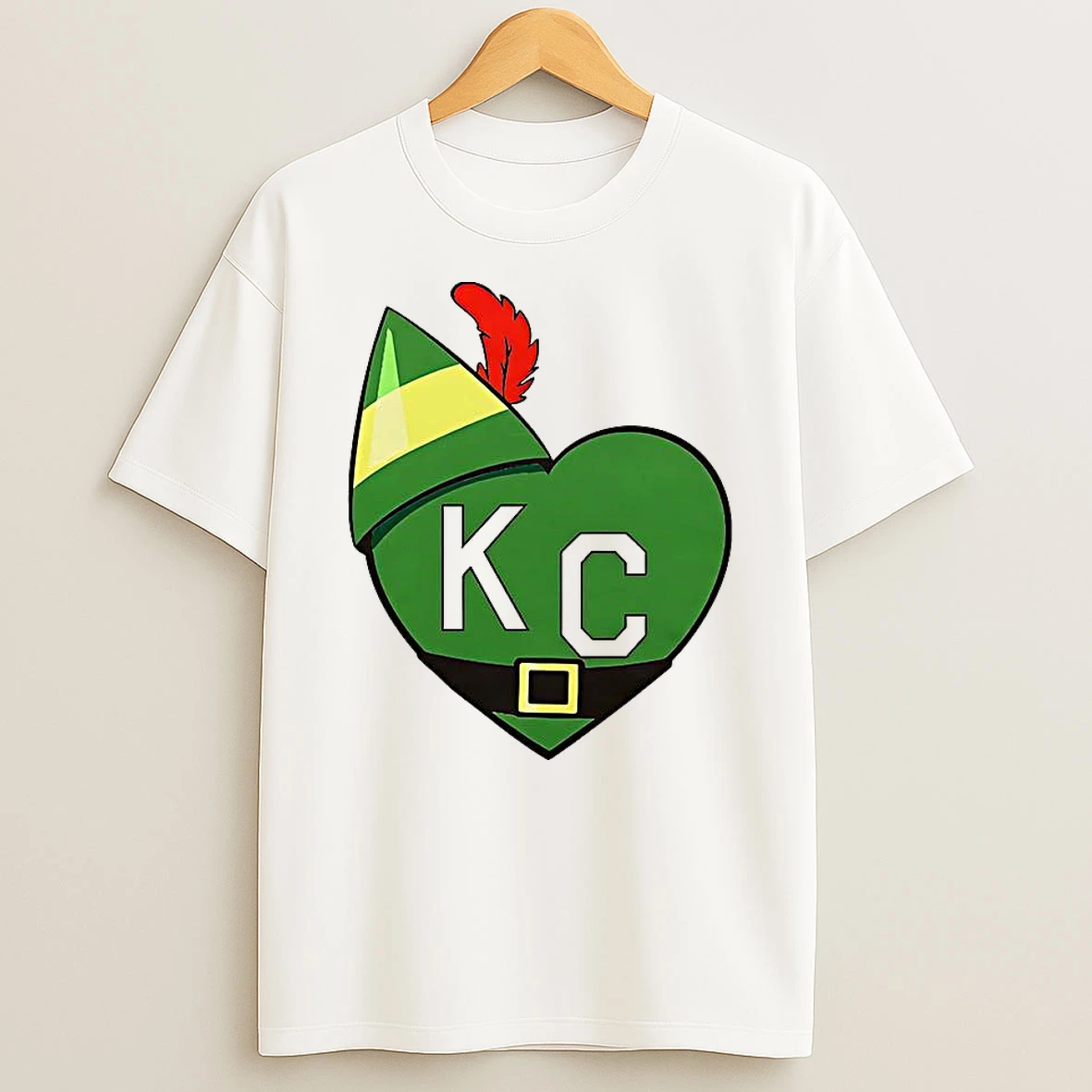 Cheerful Buddy The Elf Kc Heart Christmas T Shirt
